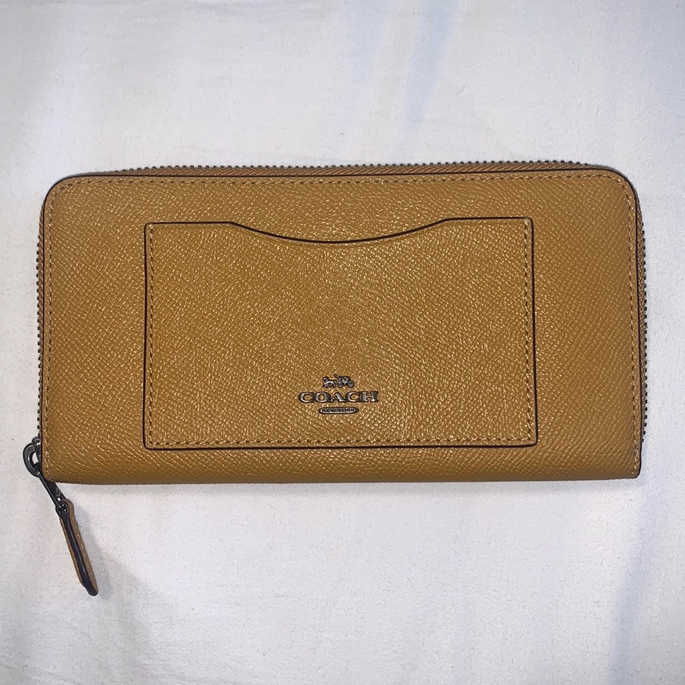 Large Coach Women’s Wallet - Mustard Yellow